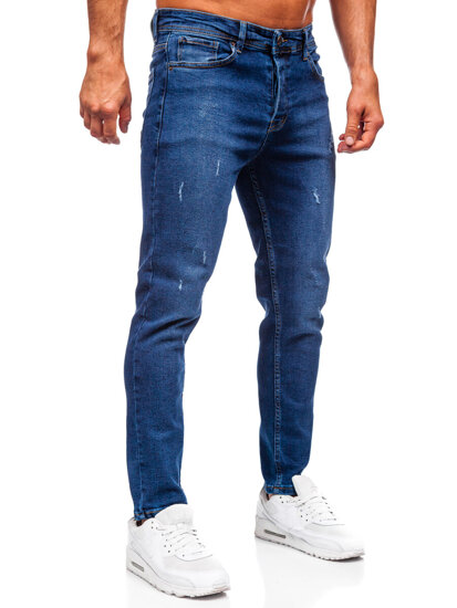 Sötétkék férfi slim fit farmernadrág Bolf 6835