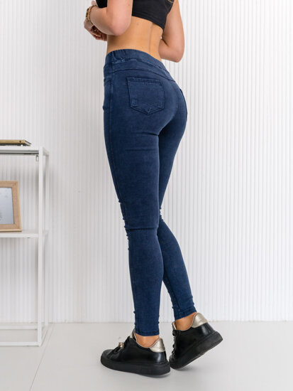 Sötétkék női farmer leggings Bolf W7059