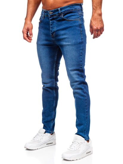 Sötétkék slim fit férfi farmer Bolf 6715