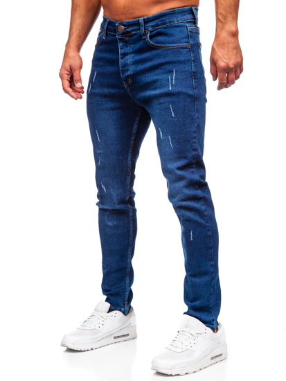 Sötétkék slim fit férfi farmer Bolf 6735