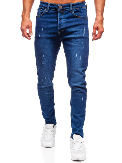 Sötétkék slim fit férfi farmer Bolf 6735