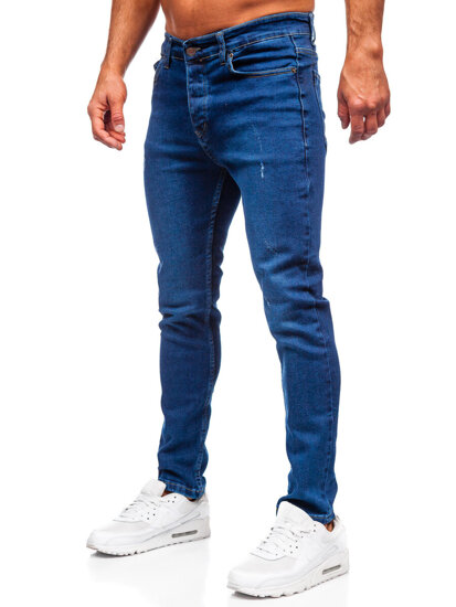 Sötétkék slim fit férfi farmer Bolf 6736