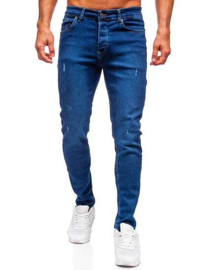 Sötétkék slim fit férfi farmer Bolf 6736