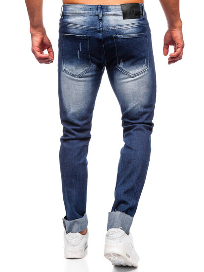 Sötétkék slim fit férfi farmer Bolf MP0144BS