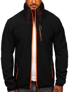 Átmeneti férfi softshell dzseki fekete Bolf KS2185