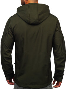 Átmeneti férfi softshell dzseki khaki színben Bolf HSS037