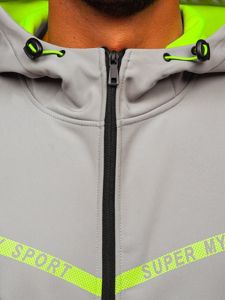 Átmeneti férfi softshell dzseki szürke Bolf KS2181