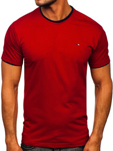 Bordó férfi t-shirt Bolf 14316