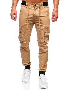 Camel színű férfi jogger oldalzsebes nadrág Bolf MP0208K