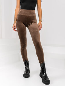 Csokoládé bársony női leggings Bolf W5232