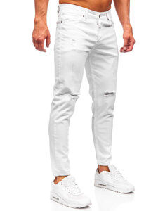 Fehér férfi slim fit farmer Bolf 5873