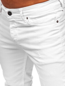 Fehér férfi slim fit farmer Bolf 5877