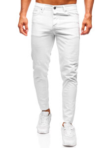 Fehér férfi slim fit farmer Bolf 5888