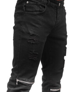 Fekete farmer férfi nadrág slim fit Bolf MP0117N