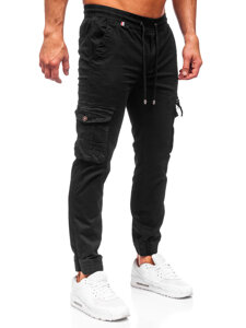 Fekete férfi oldalzsebes jogger Bolf MP0201N