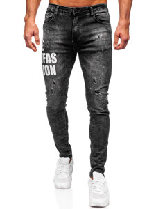 Fekete férfi slim fit farmernadrág Bolf TF291