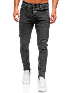 Fekete slim fit férfi farmer Bolf 6519