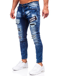 Férfi skinny fit farmernadrág gránátkék színben Bolf E7790B