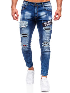 Férfi skinny fit farmernadrág gránátkék színben Bolf E7790B