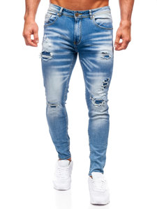 Férfi skinny fit farmernadrág gránátkék színben Bolf E7869B