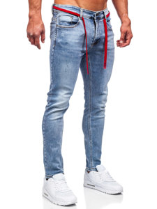 Férfi skinny fit farmernadrág kék színben Bolf KX555-1