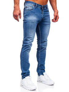 Férfi slim fit farmernadrág gránátkék színben Bolf 6767