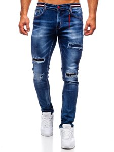 Férfi slim fit farmernadrág gránátkék színben Bolf 80033W0