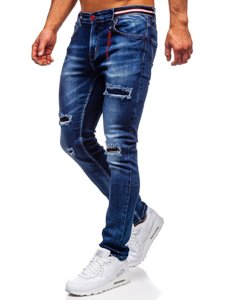 Férfi slim fit farmernadrág gránátkék színben Bolf 80033W0