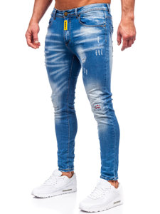 Férfi slim fit farmernadrág gránátkék színben Bolf BC1025