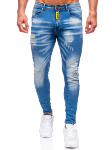 Férfi slim fit farmernadrág gránátkék színben Bolf BC1025