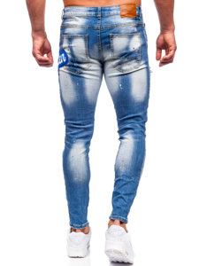 Férfi slim fit farmernadrág gránátkék színben Bolf BC1068