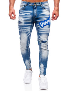 Férfi slim fit farmernadrág gránátkék színben Bolf BC1068