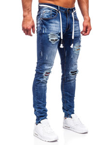 Férfi slim fit farmernadrág gránátkék színben Bolf E7789