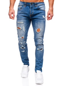 Férfi slim fit farmernadrág gránátkék színben Bolf MP0086BS