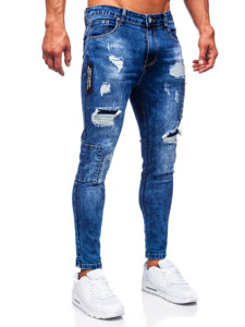 Férfi slim fit farmernadrág gránátkék színben Bolf TF249