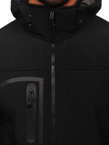 Férfi softshell dzseki fekete színben Bolf T019