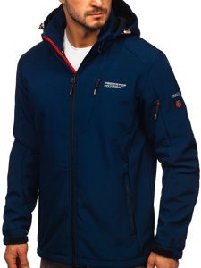 Férfi softshell dzseki gránátkék színben Bolf BK122