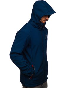 Férfi softshell dzseki gránátkék színben Bolf BK122