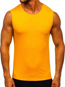 Férfi tank-top minta nélkül narancssárga Bolf 99001