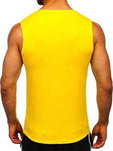 Férfi tank-top minta nélkül sárga Bolf 99001