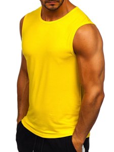 Férfi tank-top minta nélkül sárga-neon Bolf 99001