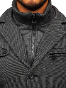 Férfi téli kabát szürke színben Bolf 88805