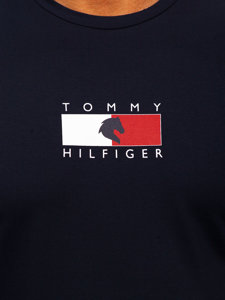 Gránátkék Tommy Hilfiger férfi póló mintával TH10082