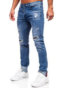 Kék férfi slim fit farmernadrág Bolf MP0126B