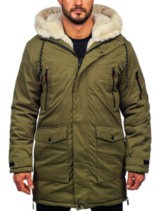 Khaki férfi téli parka kabát Bolf 5M3123