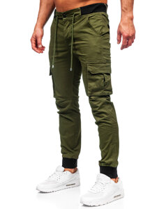 Khaki színű férfi jogger oldalzsebes nadrág Bolf MP0208MV