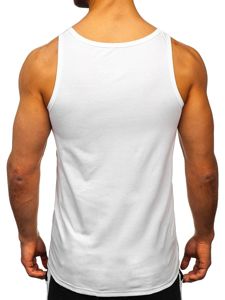 Mintás férfi tank-top fehér Bolf SS11069