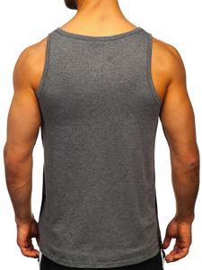 Mintás férfi tank-top grafit Bolf SS11055