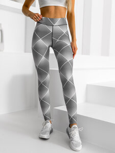 Női leggings fehér-fekete színben Bolf 20967