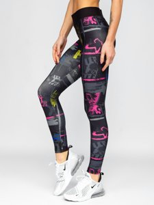 Női leggings fekete színben Bolf 20668